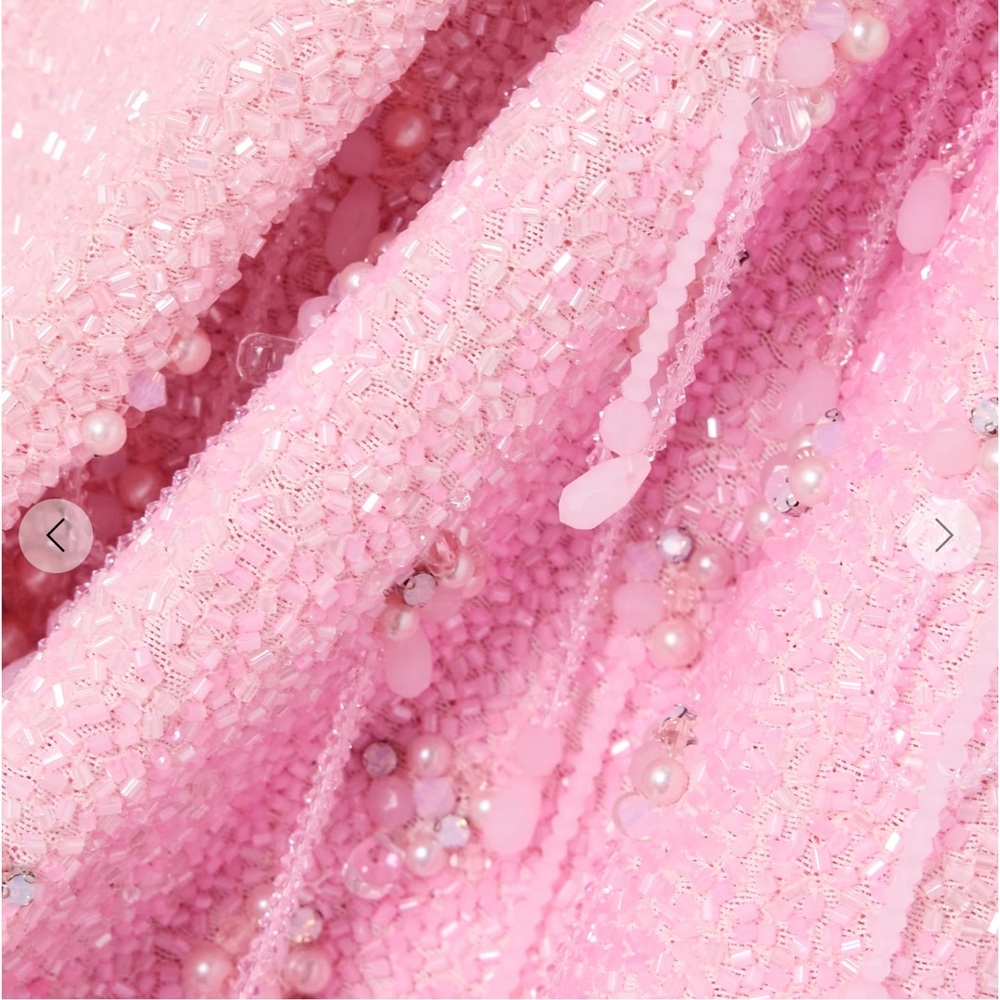 Clio Peppiatt Embellished stretch-mesh mini dress, baby pink - Picture 4 of 11